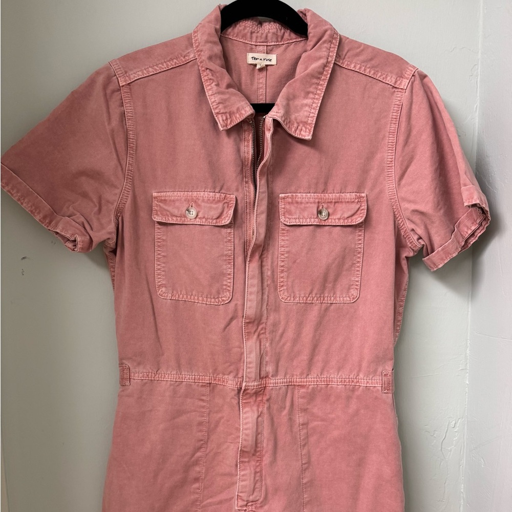 Vici Pink Utility Short Romper